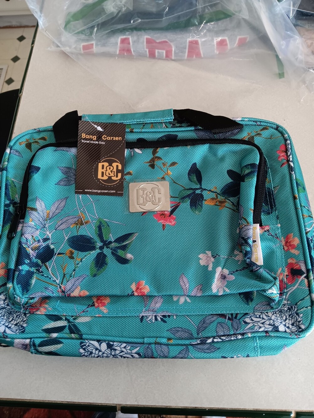 Bang Carsen Teal Floral Women's Travel Bag